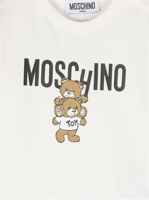 abito bambina bianco MOSCHINO KIDS | MDV0BNLCA14/10063